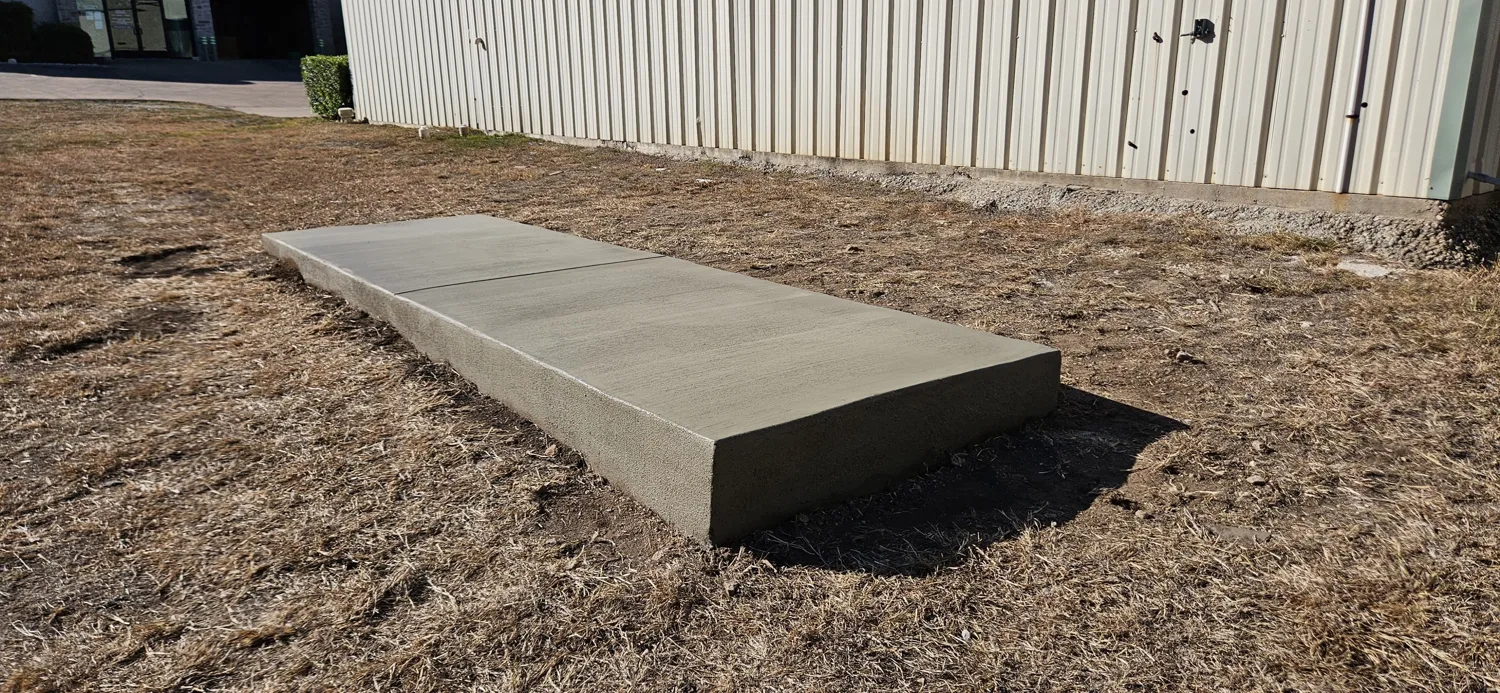 A purpose-built equipment slab by Lucky&rsquo;s Concrete in Jonestown