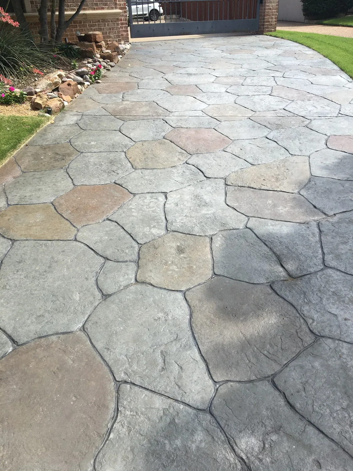 A stamped backyard transformation by Lucky&rsquo;s Concrete in Jonestown
